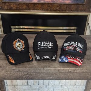 Sturgis Black Hills Rally Black Cap Bundle